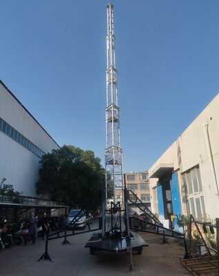 15m cell on wheels porable tower telescopic telecom tower